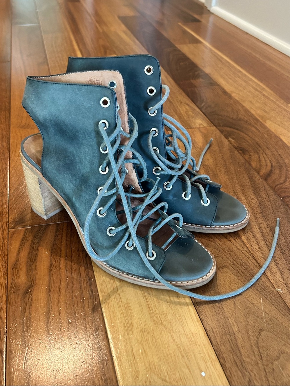 Free People x Jeffrey Campbell "Minimal" Lace-Up Heels